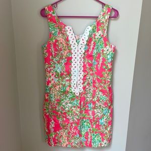 Lilly Pulitzer Cathy shift dress style #20865 flamingo pink southern charm